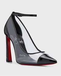 clear red bottom heels