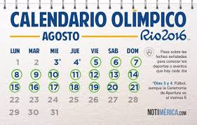 Rumanía, corea del sur, honduras y nueva zelanda grupo c: Calendario De Los Juegos Olimpicos Rio 2016