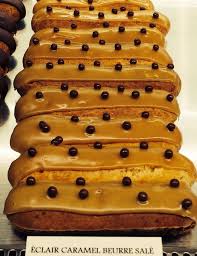 Eclair Caramel Buerre Sale Choux Pastry Filled With Salted Caramel Cremeux Topped With Caramel Fondant And Crunchy Valrhona Pearl Choux Pastry Eclairs Pastry