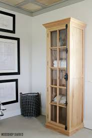 #bookcase #bookshelf #bookstand #glass_door #rack. Diy Linen Cabinet With Glass Door Plans And Tutorial In 2020 Glass Cabinet Doors Linen Cabinet Bookcase With Glass Doors