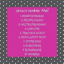 When it comes to virtual games, there are so many different ones you can play with your guests, but i'm going to share my. Facebook Game Unscramble Me I Had To Figure Them Out Myself I Just Found And Repinned This 1 Fashion Gam Thirty One Facebook Thirty One Thirty One Party