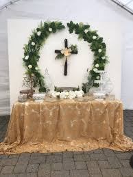 First Communion Cake Table First Communion Decorations Holy Communion Party Communion Decorations