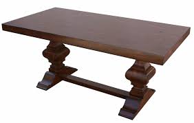 My dining room has two long narrow windows on the front of the house. Spanish Colonial Trestle Dining Table Mortise Tenon