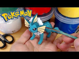 Clay Vaporeon Sculpture By Squash Clay Clay Crafts Polymer Clay Creations Pokemon