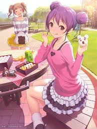 girl eating i want some as well lol カワイイアニメ アニメチビ アニメキャラクター