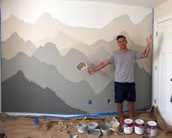 Project Nursery The Mural Part Ii Nursery Mural Mountain Mural Boy Room
