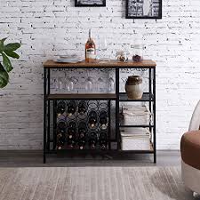 Shop our best selection of console tables with storage to reflect your style and inspire your home. Hombazaar Industrial Wine Rack Table With Glass Holder And Wine Storage Console Table With Wine Rack Wine Bar Cabinet For Home Kitchen Dining Room Brown Pricepulse