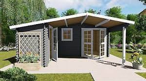 Gartenhaus Holz 2 Raum Vordach Blockhaus 5 1x4 8 2 98m 28mm Birmingham Eb28031l Ebay Gartenburo Gartenhaus Kaufen Gartenhaus Bausatz