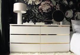 Malm Vintage Style Gold Dresser Ikea Hackers Ikea Dresser Makeover Ikea Dresser Hack Ikea Malm Dresser