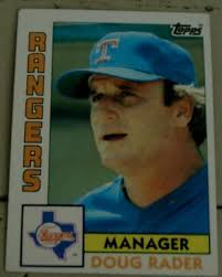 Doug Rader, Rangers, 1984 #412 Topps Baseball Card GD COND