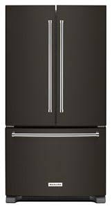Check spelling or type a new query. Black Stainless Steel With Printshield Finish 25 Cu Ft 36 Width Standard Depth French Door Refrigerator With Interior Dispense Krff305ebs Kitchenaid