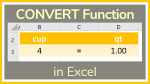 How To Use The Convert Function In Excel Tutorial