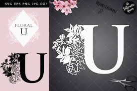 Download U Floral Letter Design Graphic By Thesilhouettequeenshop Creative Fabrica Yellowimages Mockups
