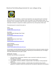 Electrical code low voltage wiring. Electrical Permitting Requirements For Low