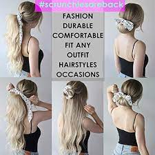 Cut out two pieces of fabric on the fold. Amazon Com 6 Pack Leopard Print Big Long Scrunchie Hair Scarf Polka Dot Snake Skin Ribbon Chiffon Strong Elastic Hair Bands Rope Scrunchy Bun Hair Ties Bobbles Scarves For Women Girls