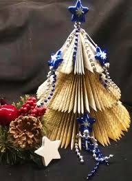 Oh Tannenbaum Oh Tannenbaum Diy Buch Upcycling Diycreation Paper Ornaments Folded Book Art Folded Book Art Instructions