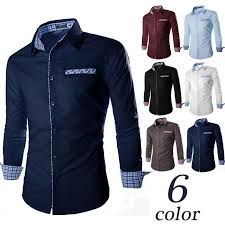 Camisa Social Branca Masculina Slim Fit Camisa Social Slim Fit Detalhes Punhos Xadrez Camisas Masculinas De Manga Comprida Camisetas Baratas Camisas Para Homens