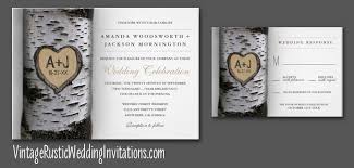 Birch Tree Wedding Invitations With Carved Initials Birch Tree Wedding Tree Wedding Invitations Birch Tree Wedding Invitations