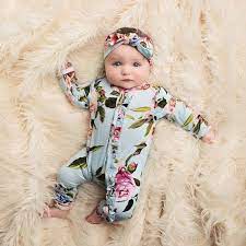 Country Rose One Piece Romper Organic Baby Clothes Baby Girl Clothes Newborn Outfits