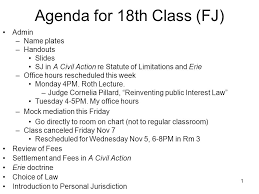1 Agenda For 18th Class Fj Admin Name Plates Handouts