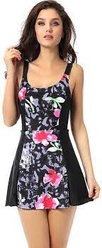La Isla Women S One Piece Floral Print Swimsuit Swimwear Beachwear With Skirt Cute One Piece Swimsuits Floral Print Swimsuits Skirted Swimwear