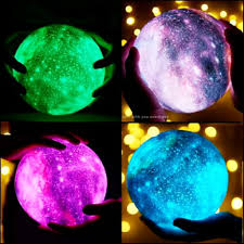 Evet Geldii Renk Degistiren Galaxy Moon Lamba 44 90tl Sinirli Stok 12cm