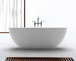 Mit einer raumspar badewanne aus unserem sortiment stellt das. Freistehende Design Badewanne Aus Mineralguss Pebble Mini Classic Stone