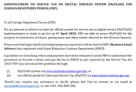 Tamil nadu general sales tax rules, 1959. Gst System Changes Announcement On Service Tax On Digital Services System Mystods For Foreign Registered Person Frp Published 30 03 2020 Www Mystods Customs Gov My Available 01 04 2020 Facebook