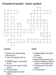 Solar System Puzzle Solar System Puzzle Solar System Word Puzzles Crossword Puzzles