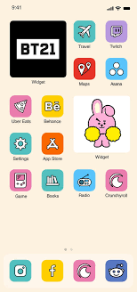 Bts Iphone Aesthetic Bt21 Iphone App Icon Bt21 Line Friends Etsy In 2022 App Line Friends App Icon