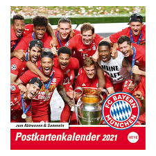 With player photos of fc bayern. Postcard Calendar Fcb 2021 Official Fc Bayern Munich Store