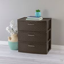 Stele aus beton zum kleinen preis. Sterilite 3 Drawer Wide Weave Tower Espresso Walmart Com Walmart Com