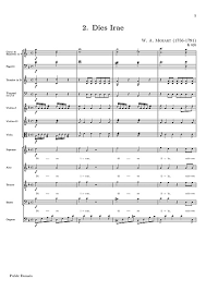 Requiem Mass Dies Irae Orchestra Sheet Music Cantorion Free Sheet Music Free Scores