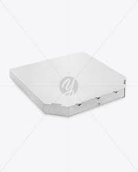 Download Kraft Pizza Box Mockup Half Side View In Box Mockups On Yellow Images Object Mockups