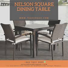 Nelson Wicker Square Dining Table Outdoor 4 Seater Dining Table Malaysia In 2020 4 Dining Chairs Dining Chairs Square Dining Tables