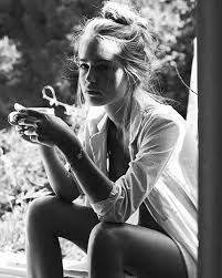 Black And White Woman Drinking Coffee Pin On Photography