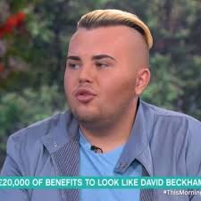 Man who wants to look like David Beckham is bouncing back after chip pan  fire