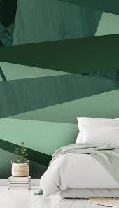 'coming up with a theme is a great way to inject some fun and personality into the space,' says judy smith, color consultant at crown. Stunning Forest Greens Wallpaper Mural For Your Bedroom How To Make A Small Room Look Bigger With A Wall Mu Bedroom Green Green Wallpaper Bedroom Inspirations