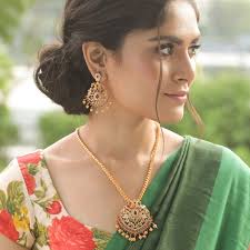 Ready To Ship TARINIKAAntique Gold Plated Dara Long Necklace Set With  Floral Design Indian Jewelry Sets For Women Perfect For Ethnic Occasions  Traditional South Indian Necklace 1 Year Warranty Gold Bangles