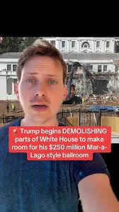 NEWS: Trump begins demolishing the East Wing of the White House to make  room for his Mar-a-Lago style ballroom