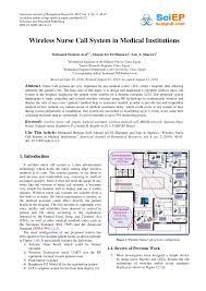 Pdf Wireless Nurse Call System In Medical Institutions