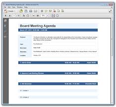 You don't have to go into great depth, but do mention some of the topics you plan to discuss. Meeting Agenda Example