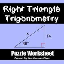 This Worksheet Is A Fun Way For Students To Practice Finding Missing Angles And Sides Of Right Triangles Using Trig Rati Right Triangle Trigonometry Worksheets