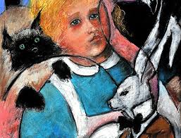 Alice, Cat, Flamingo and Rabbit from the collection of Frank Argento Studio 