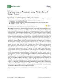 Handluj ponad 740 parami kryptowalut i fiat, w tym bitcoin, ethereum i bnb na binance spot. Pdf Cryptocurrencies Perception Using Wikipedia And Google Trends