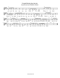 Dear lionel thanks for posting this. Hymn I Ve Got The Joy Joy Joy Joy