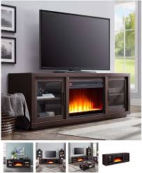 70 Inch Tv Stand With Fireplace Media Console Electric Entertainment Center Sale