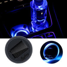 Led Lights For Your Car Cups Holder Solar Rechargeable Battery Is The Battery Low Just Put It In The Sun Car Interior Decor Car Cup Holder Car Interior
