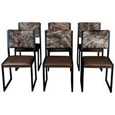 As shown in the photo above, this dining chair is crafted with embossed gator leather on the front and back, a faux leather seat (optional), and. Cowhide Dining Room Chairs 31 For Sale At 1stdibs