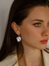 Pendientes Ariel Perla Oro Rosa